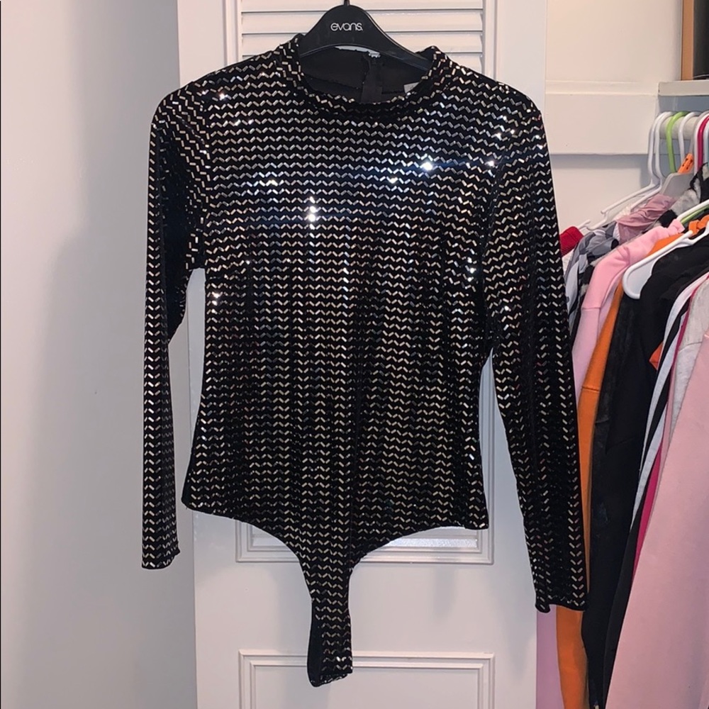 Black Sequin Body Suit